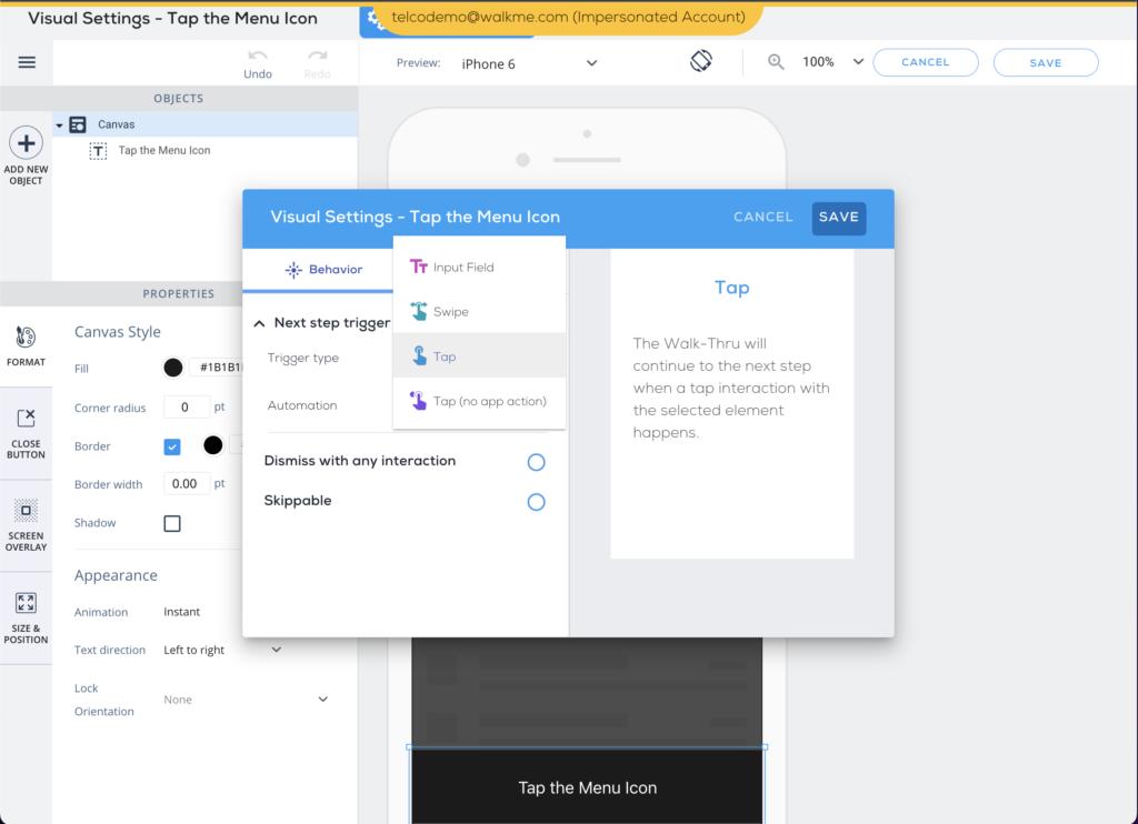 Mobile: How To Edit Smart Walk-Thrus - WalkMe Help Center