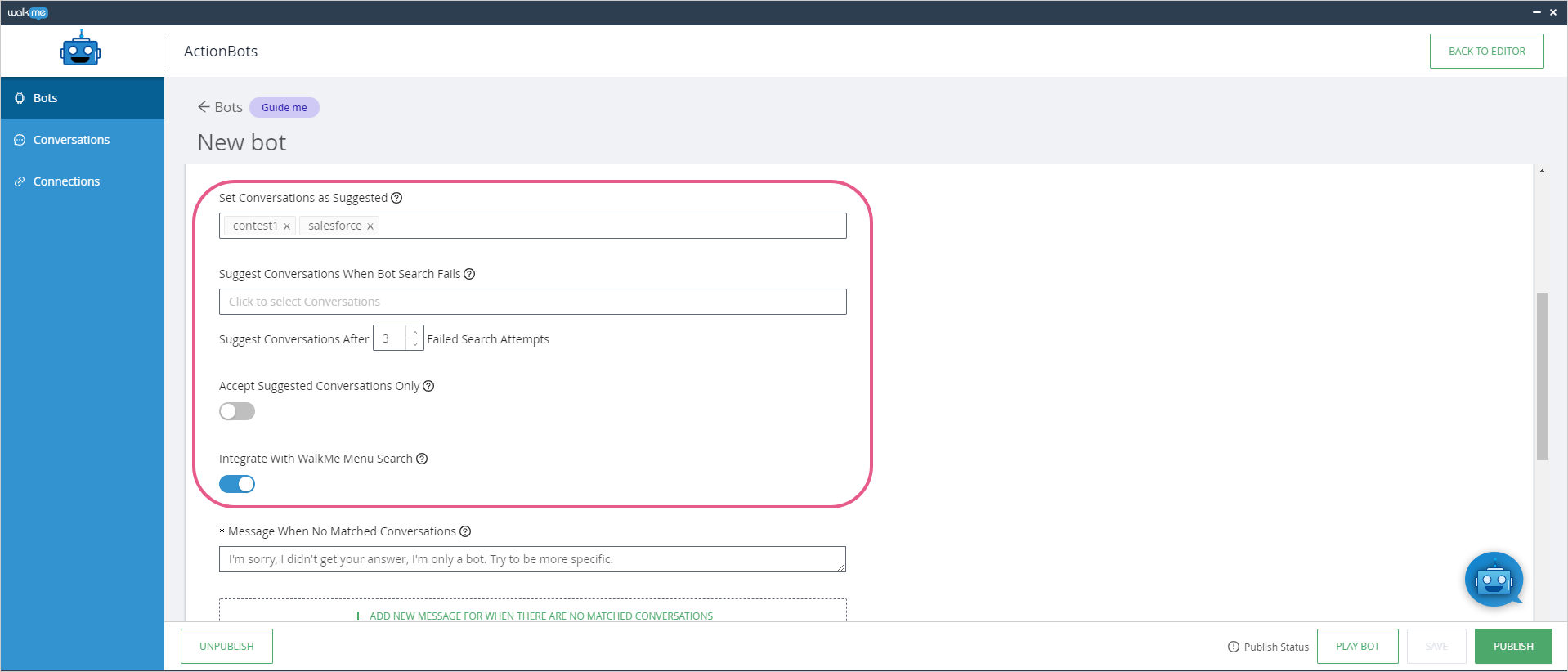 How To Build an ActionBot - WalkMe Support