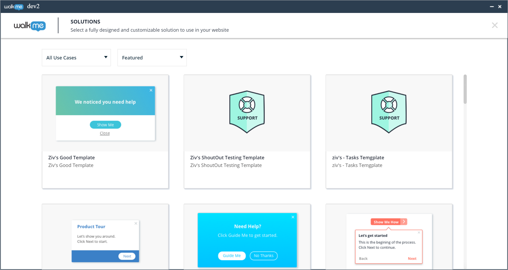 About WalkMe Solutions Gallery WalkMe Support