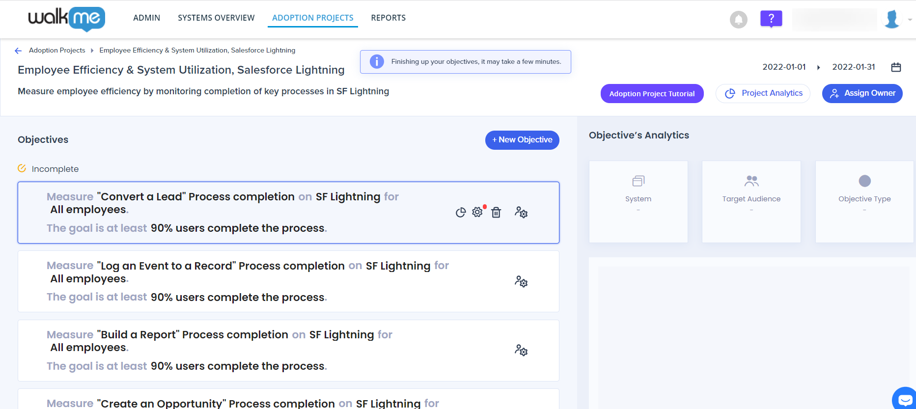 Digital Adoption Projects Dashboard - WalkMe Help Center