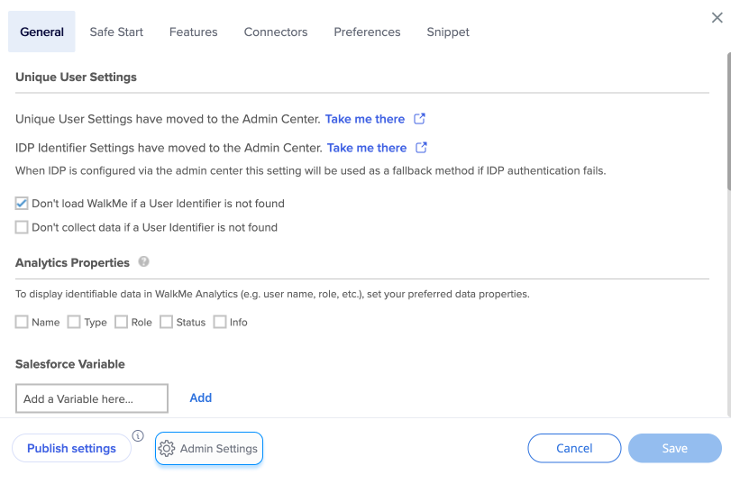 Editor Settings - WalkMe Help Center