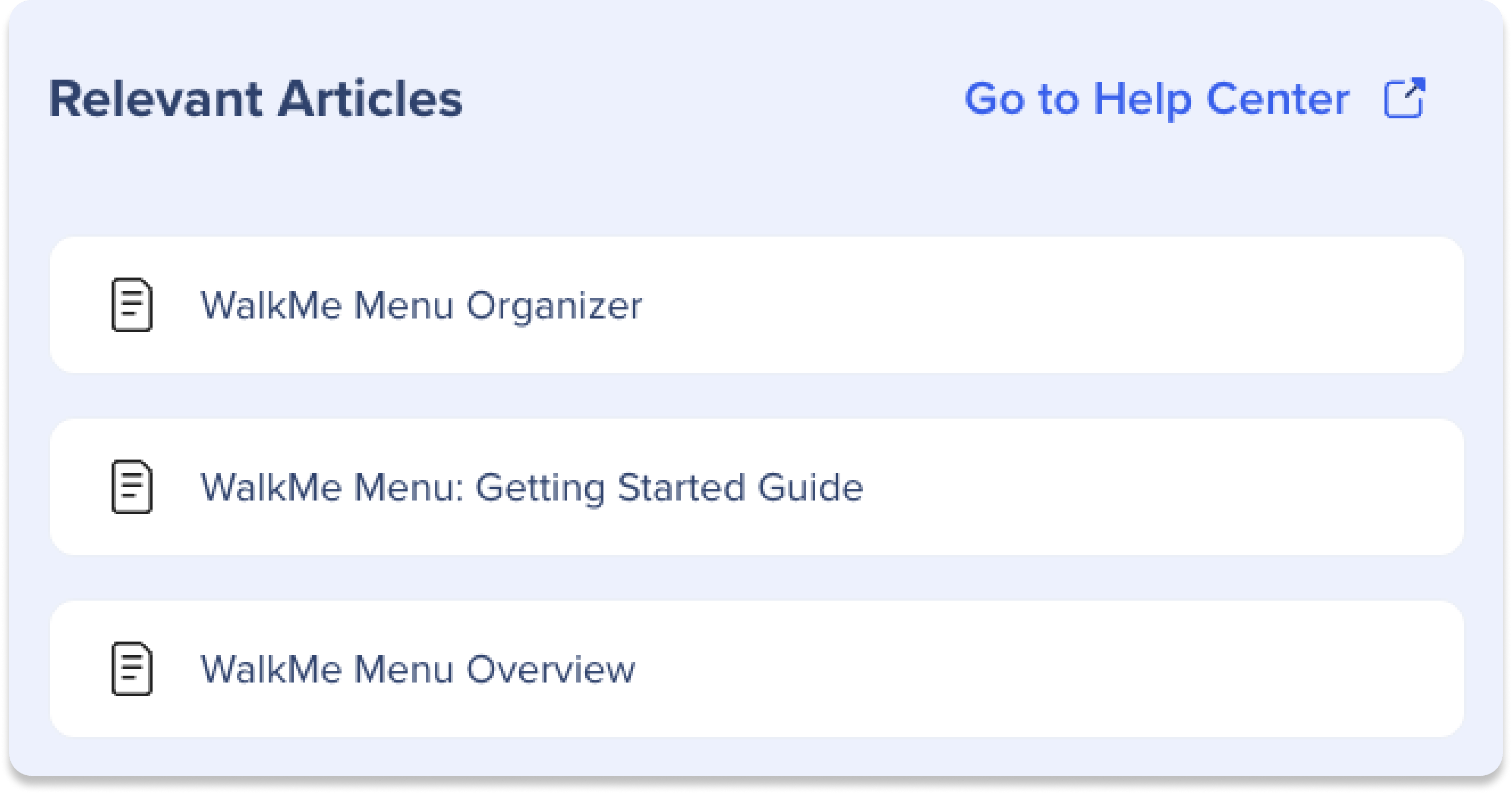 Console Help Menu - WalkMe Help Center